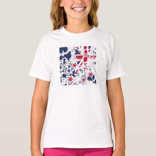 New Zealand FLAG KCALIMA effect by Masanser T-Shirt (Front)