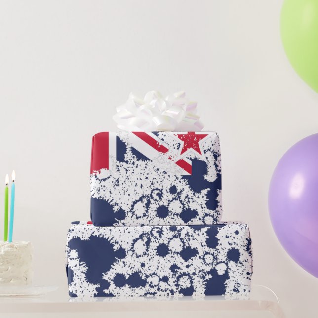 New Zealand FLAG KCALIMA effect by Masanser Wrapping Paper (Party Gifts)