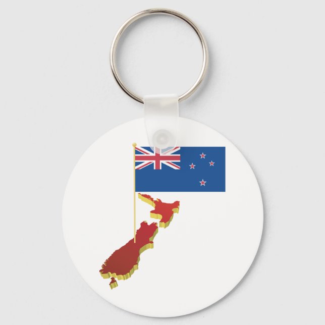 New Zealand Flag Keychain (Front)