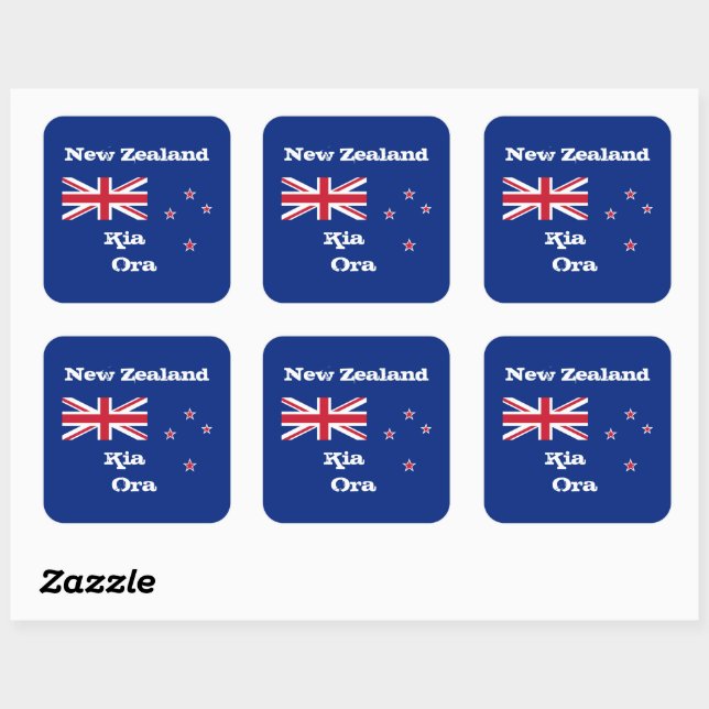 New Zealand flag & Kia Ora fashion sticker /sports (Sheet)