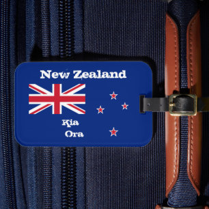 New Zealand Flag & Kia Ora luggage / New Zealand Tag