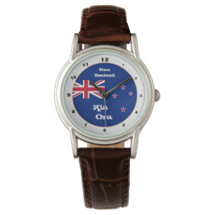 New Zealand Flag & Kia Ora, Zealand trendy fashion Watch