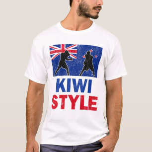 New Zealand Flag Kiwi Boxing Club Vintage T-Shirt