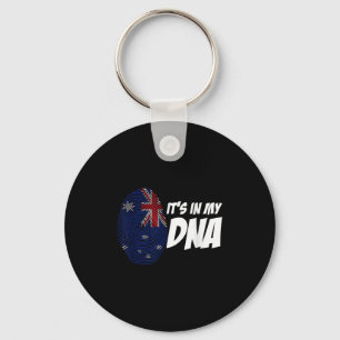 New Zealand Flag Kiwi Fingerprint Gift New Zealand Key Ring