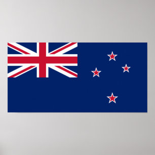 New Zealand Flag (NZ) Poster