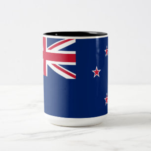 New Zealand Flag (NZ) Two-Tone Coffee Mug