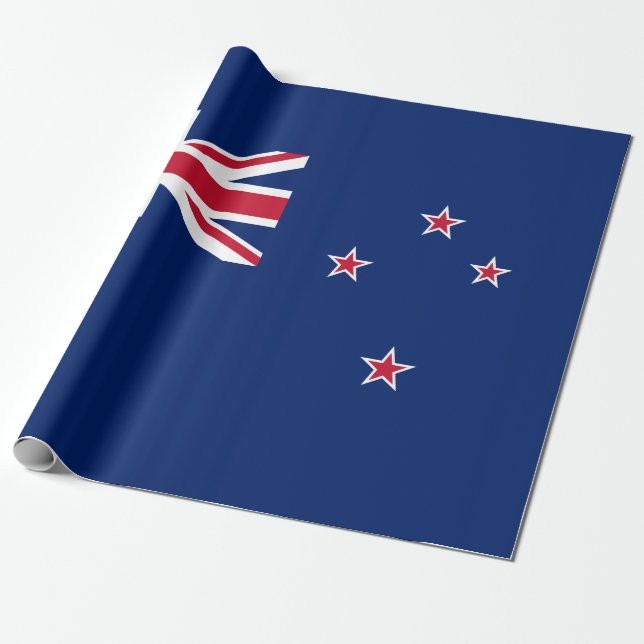 New Zealand Flag (NZ) Wrapping Paper (Unrolled)