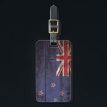 New Zealand Flag on Old Wood Grain Luggage Tag<br><div class="desc">New Zealand Flag on Old Wood Grain Feel free to modify the design according to your own preferences. You may change the design location, orientation, background colours and size. Also, you may add your own text, or slogan set its font, location and size, all in order to create the ultimate...</div>