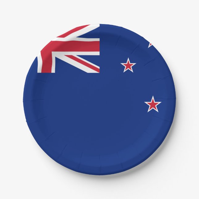 New Zealand Flag Paper Plate (Front)