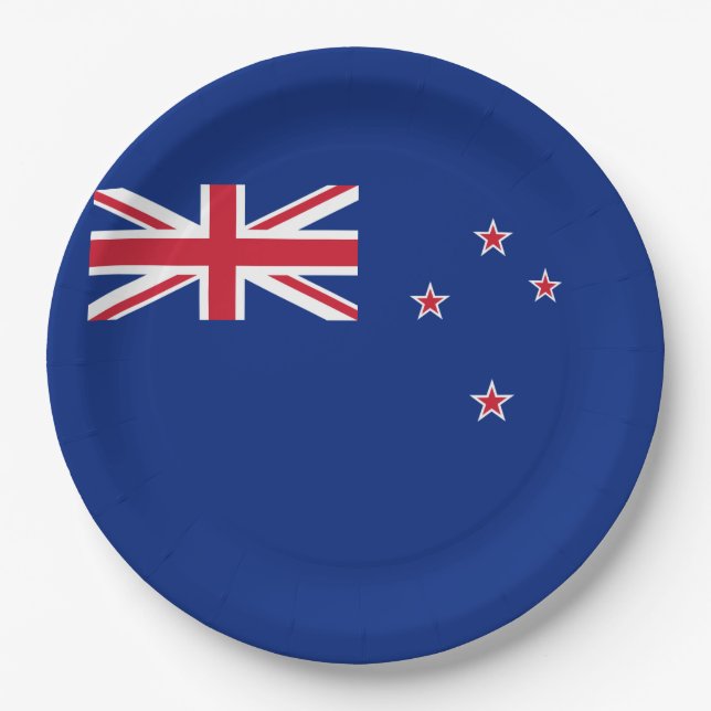 New Zealand flag Paper Plate (Front)