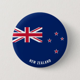 New Zealand Flag Patriotic 6 Cm Round Badge