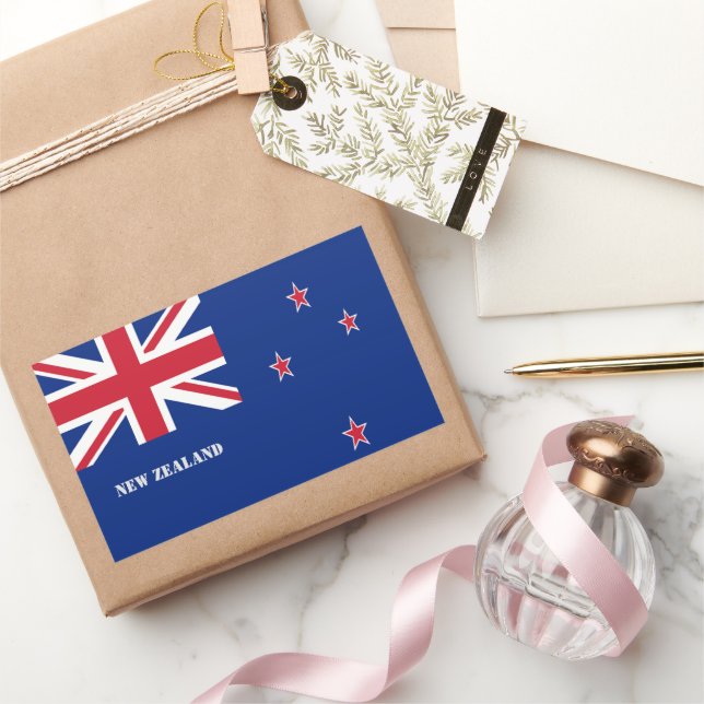 New Zealand Flag Rectangular Sticker (Gifting)