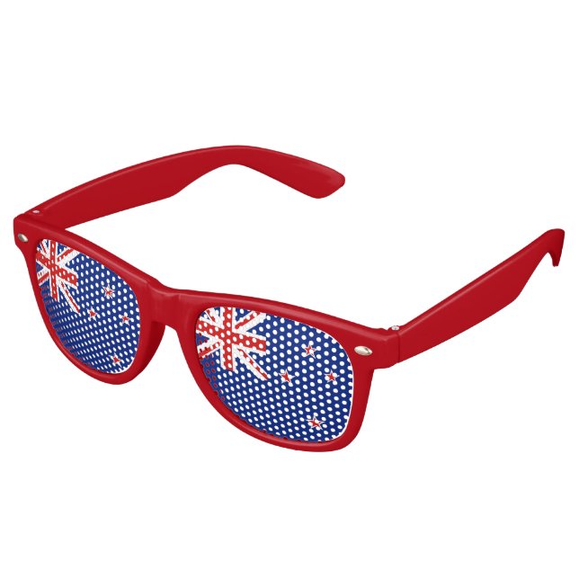 New Zealand Flag Retro Sunglasses (Angled)