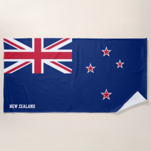 New Zealand Flag Splendid Patriotic Beach Towel