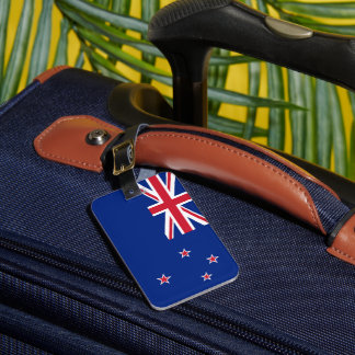 New Zealand Flag: Union Jack, Southern Cross Stars Luggage Tag
