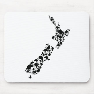 NEW ZEALAND - full of kiwis - black Mouse Pad