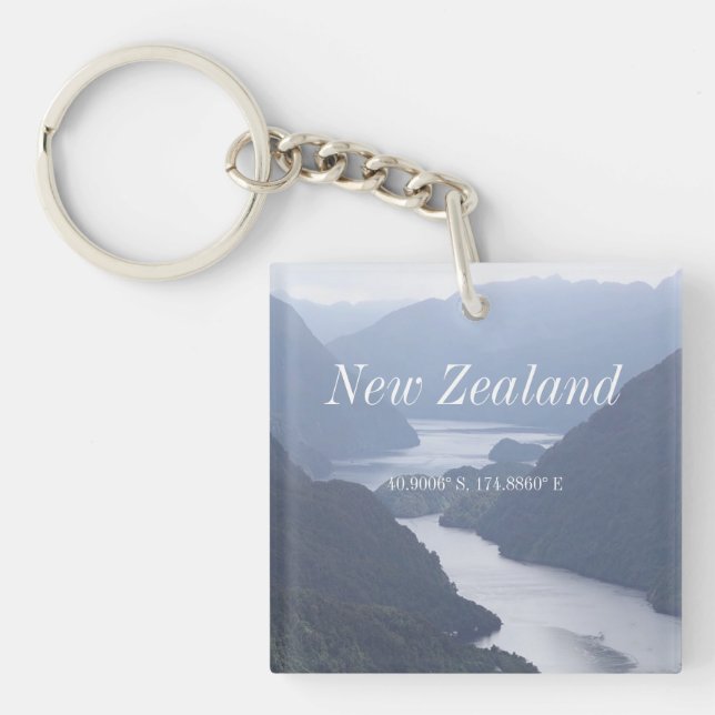 New Zealand GPS Keychain (Front)