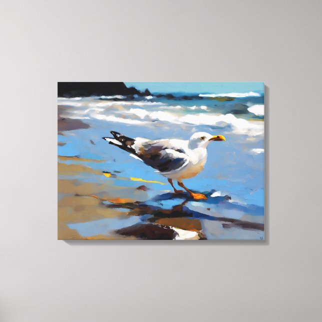 New Zealand Gull - Wrapped Canvas Print (Front)