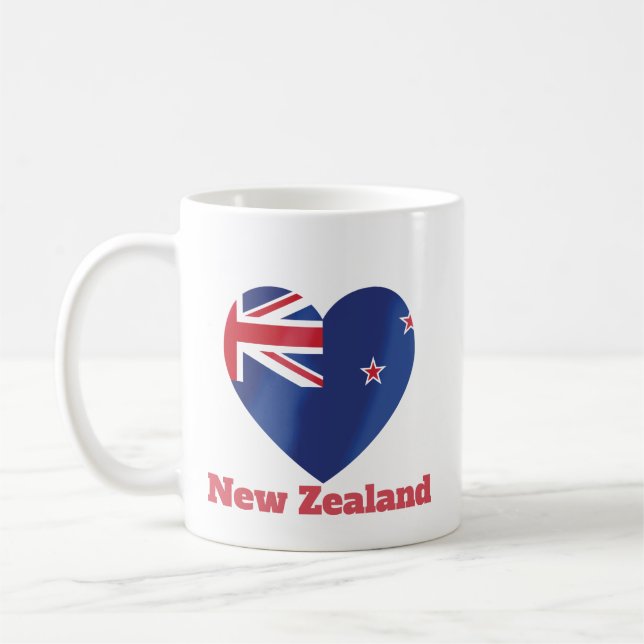 New Zealand Heart Flag Coffee Mug (Left)
