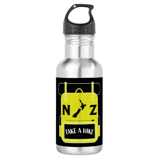 New Zealand Hiking - Walling NZ - Trail Walks NZ  532 Ml Water Bottle (Front)