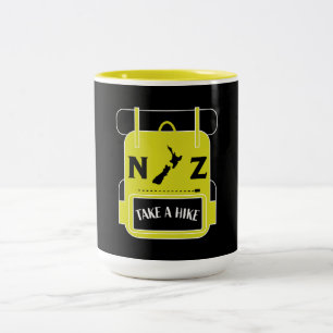New Zealand Hiking - Walling NZ - Trail Walks NZ Two-Tone Coffee Mug