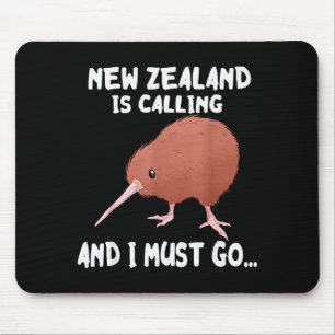 New Zealand Is Calling Kiwi Bird Wildlife Animal  Mouse Pad