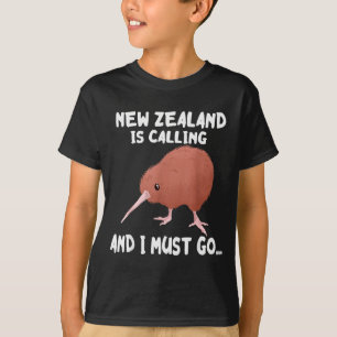 New Zealand Is Calling Kiwi Bird Wildlife Animal T-Shirt