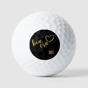 NEW ZEALAND KIA ORA MAORI GOLD MONOGRAM KIWI NZ GOLF BALLS