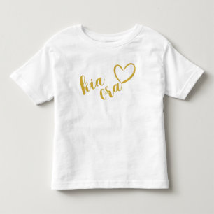 NEW ZEALAND KIA ORA MAORI GOLD SCRIPT NAME NZ     TODDLER T-Shirt
