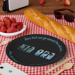 NEW ZEALAND KIA ORA PAUA CUSTOMIZABLE PAPER PLATE