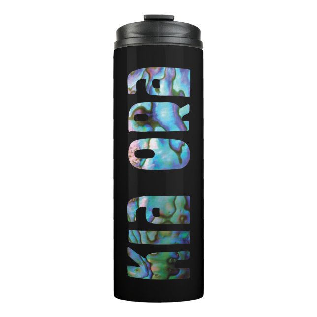 NEW ZEALAND KIA ORA PAUA THERMAL TUMBLER (Front)