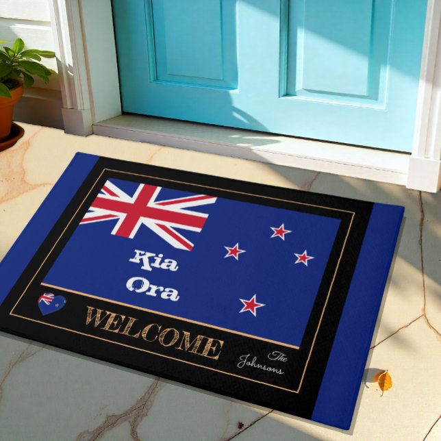 New Zealand, Kia Ora Zealand Flag house mat /sport (Creator Uploaded)