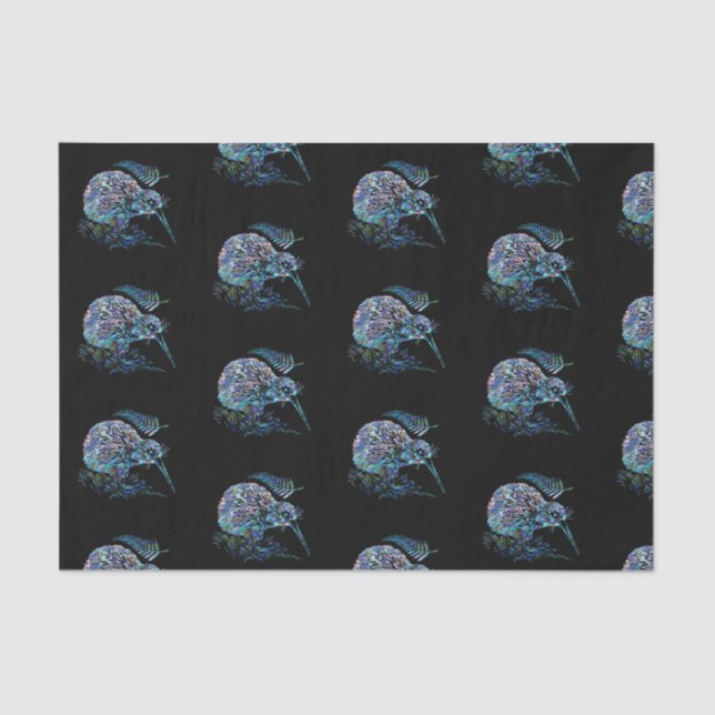 NEW ZEALAND KIWI AND FERN PAUA TISSUE PAPER (Front)