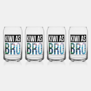 NEW ZEALAND KIWI AS BRO BBQ CAN GLASS