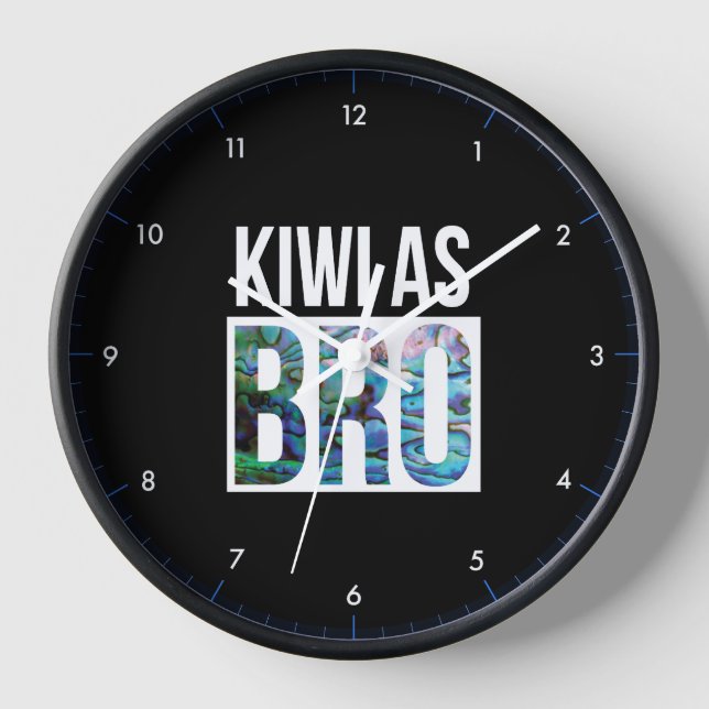 NEW ZEALAND KIWI AS BRO clock (Front)