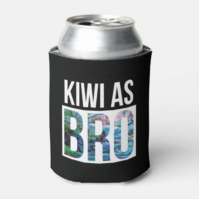 NEW ZEALAND KIWI AS BRO PAUA CAN COOLER (Can Front)