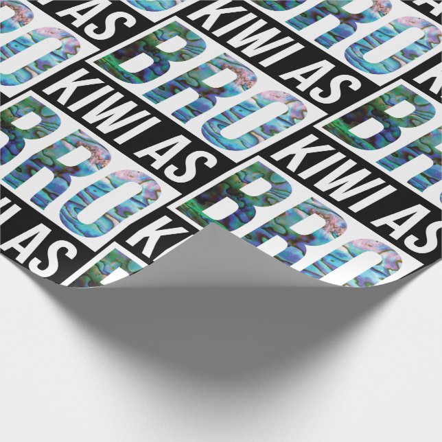 NEW ZEALAND KIWI AS BRO PAUA WRAPPING PAPER (Corner)