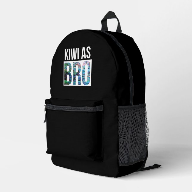 NEW ZEALAND KIWI AS BRO PRINTED BACKPACK (Back Corner Right)