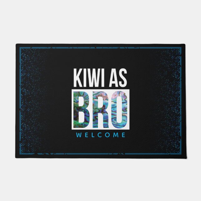 NEW ZEALAND KIWI AS SAYING DOORMAT (Front)