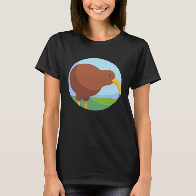 New Zealand Kiwi Bird Animal Wildlife  6 T-Shirt (Front)