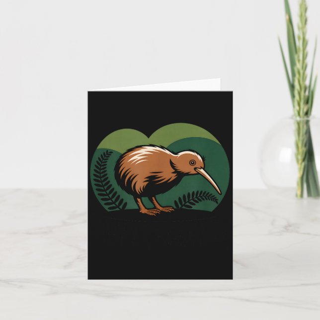 New Zealand Kiwi Bird  Card (Front)