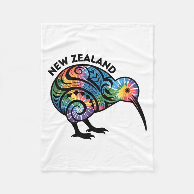 New Zealand Kiwi Bird  Fleece Blanket (Front)