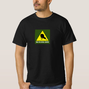 New Zealand, Kiwi Bird & No Flying Zone /Aotearoa T-Shirt