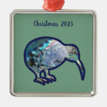 NEW ZEALAND KIWI BIRD PAUA COLOR CHRISTMAS CUSTOM