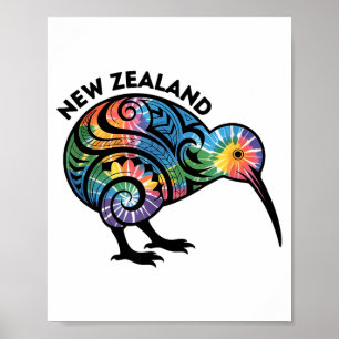 New Zealand Kiwi Bird Poster