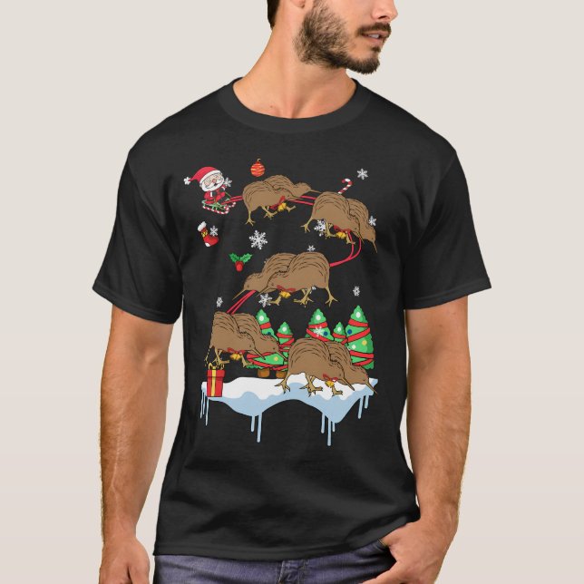 New Zealand Kiwi Bird Ugly Christmas 	 Winter Gift T-Shirt (Front)