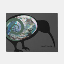 NEW ZEALAND KIWI BLACK PAUA FERN KORU GRAY CUSTOM