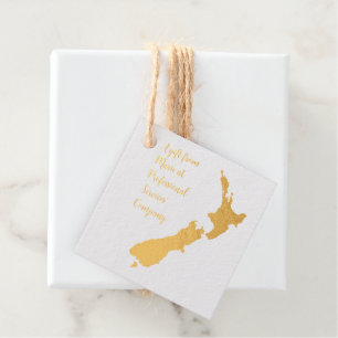 NEW ZEALAND KIWI BUSINESS NZ GOLD CUSTOM GIFT FAVOUR TAGS