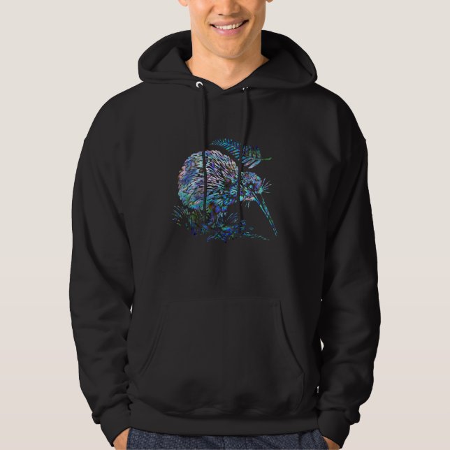 NEW ZEALAND KIWI FERN PAUA HOODIE (Front)
