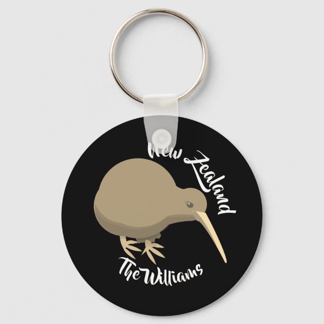 New Zealand Kiwi Key Ring (Front)